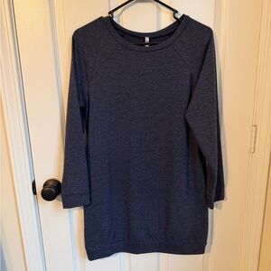 Pinkblush Blue Long Length Oversized Maternity Sweatshirt Small